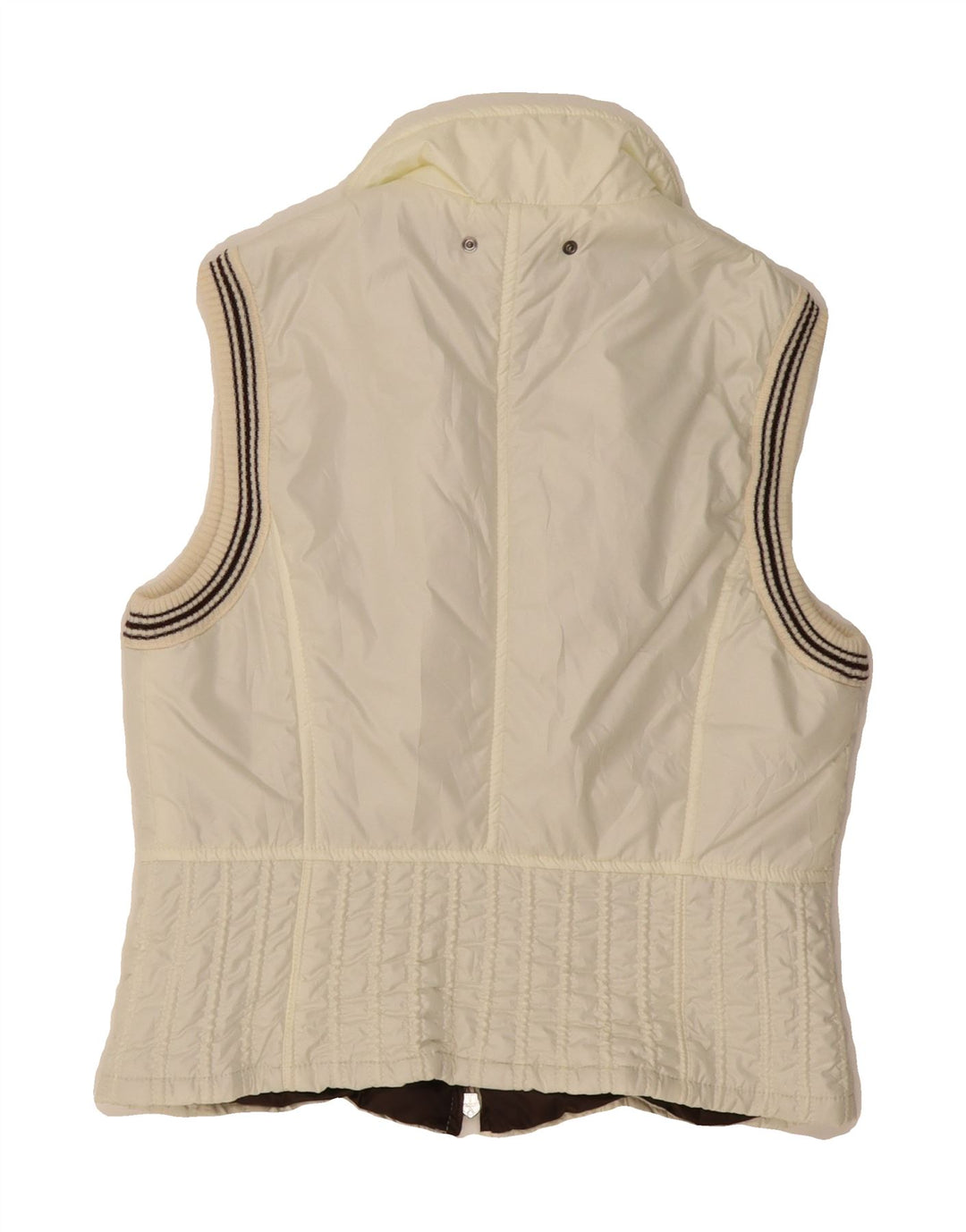 PENNY BLACK Womens Padded Gilet UK 8 Small Off White Polyester Vintage Penny Black and Second-Hand Penny Black from Messina Hembry 