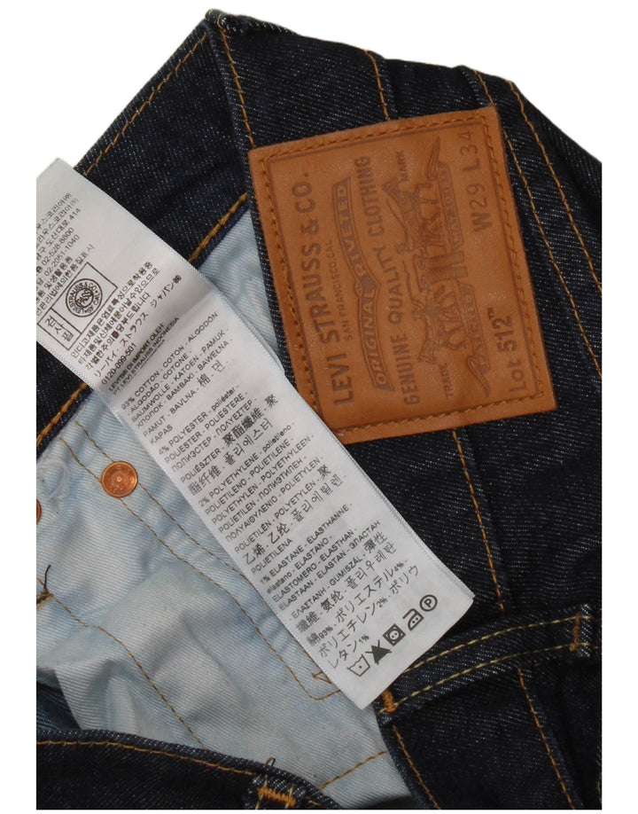 Męskie jeansy Levi's 512 Slim Tapered W29 L34 Granatowa bawełna