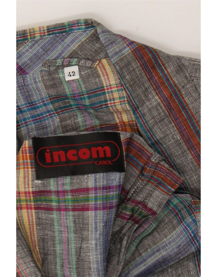 Damska marynarka Incom Longline Double Breasted Jacket IT 42 w średnią szarą kratę