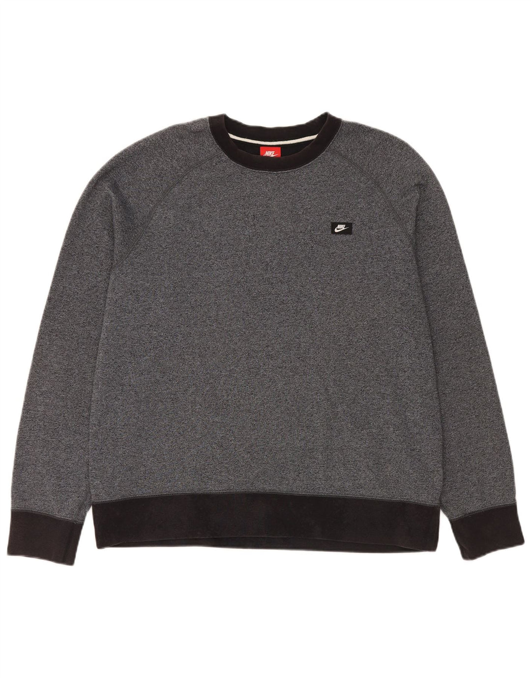 Męska bluza dresowa NIKE XL, szara, bawełniana z blokami kolorów
