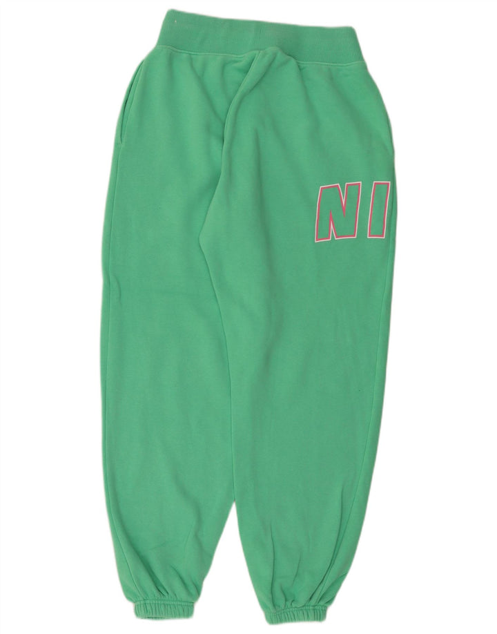Damskie spodnie dresowe NIKE z grafiką Joggers UK 10 Małe, zielone, bawełniane