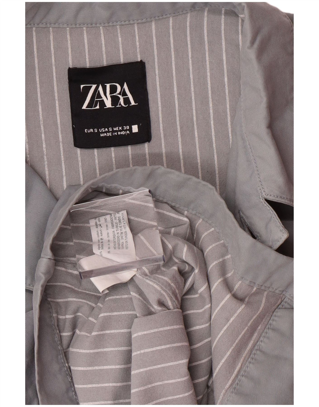 Męska kurtka bomberka ZARA UK 36 Small, szara, bawełniana