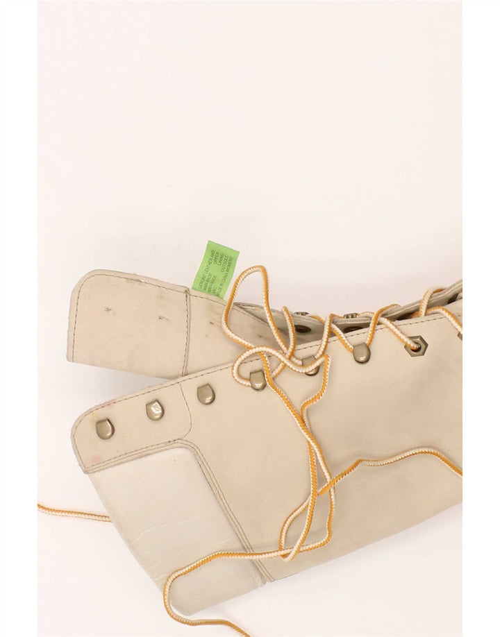 Timberland Damskie skórzane buty do kolan, rozmiar brytyjski 6, beżowa skóra