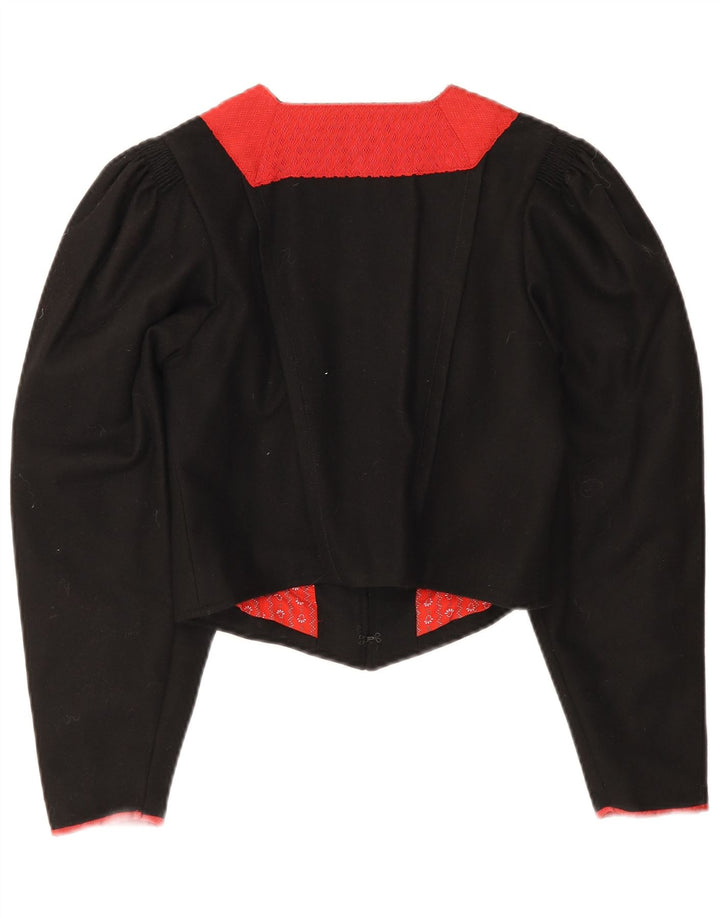 Vintage damska kurtka Trachten Bolero EU 38 w kolorze średniej czerni