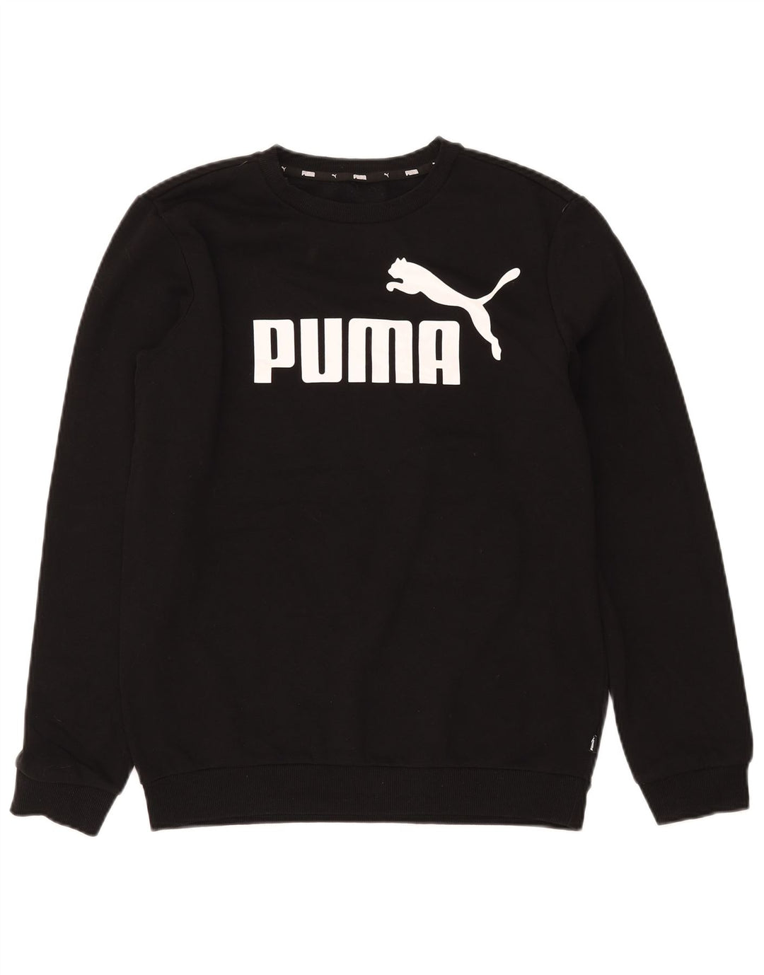 Męska bluza z grafiką Puma, mała, czarna, bawełniana