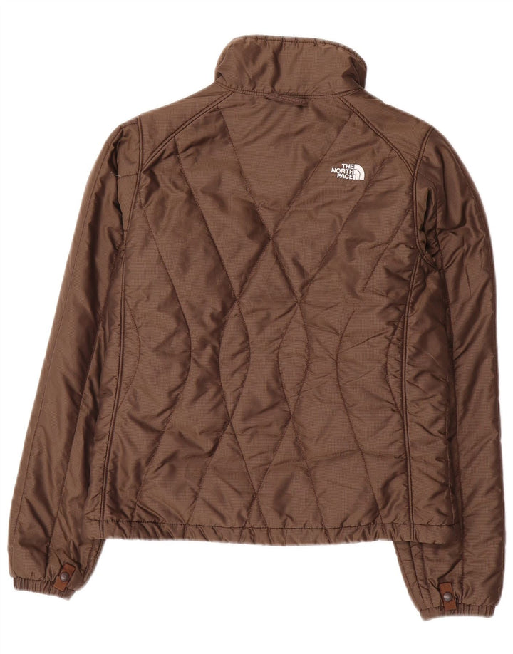 THE NORTH FACE Womens Quilted Jacket UK 6 XS Brown Polyester
