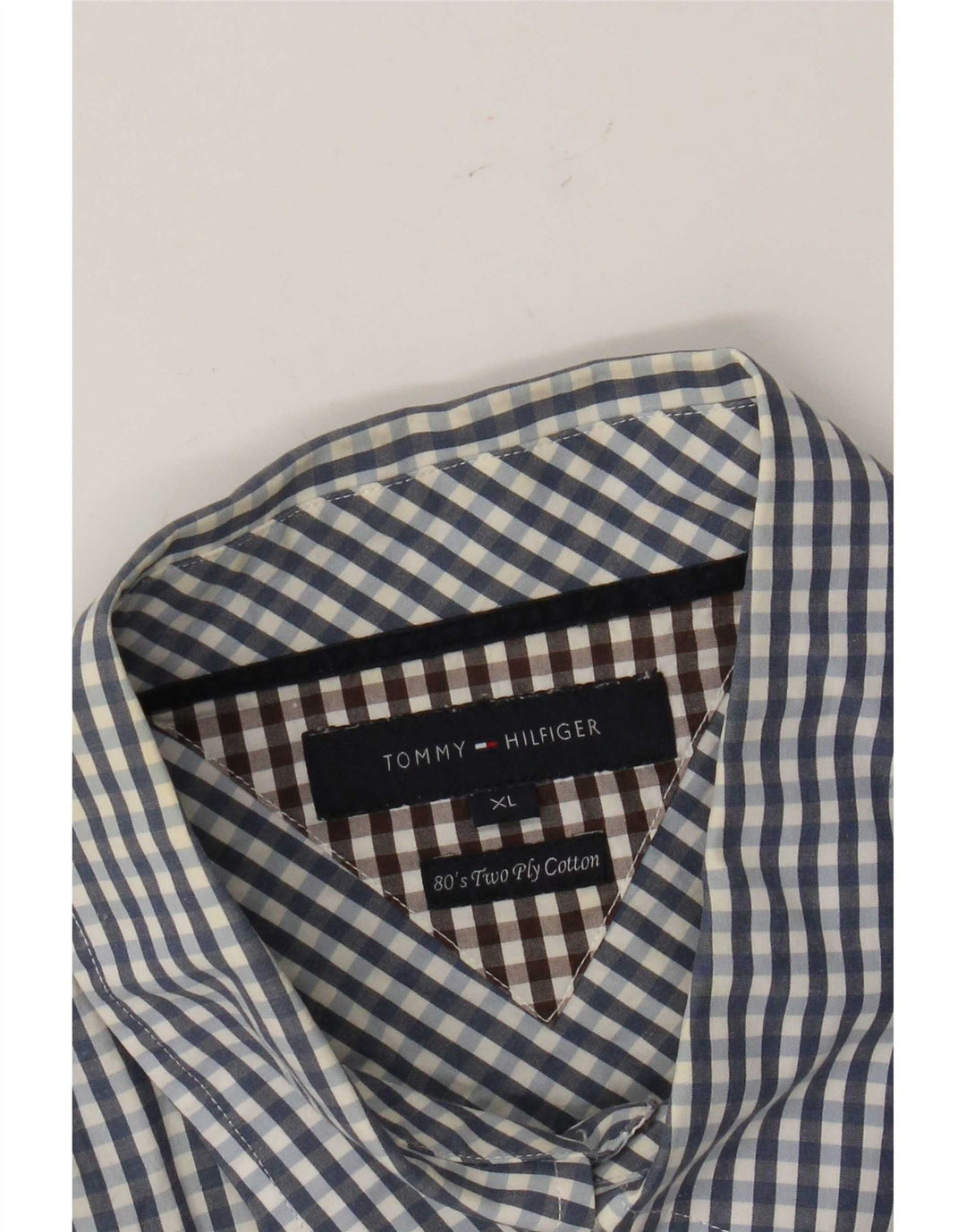 Koszula męska Tommy Hilfiger XL, niebieska bawełniana kratka