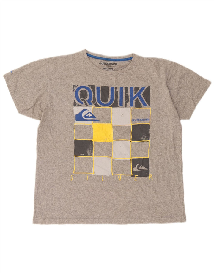 Męski T-shirt z grafiką Quiksilver o regularnym kroju, średnioszary