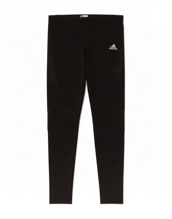 Legginsy damskie Adidas UK 14, duże, czarne, z blokami kolorów, poliamid