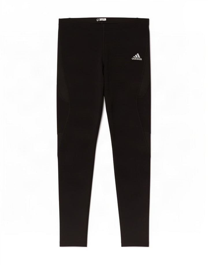 Legginsy damskie Adidas UK 14, duże, czarne, z blokami kolorów, poliamid