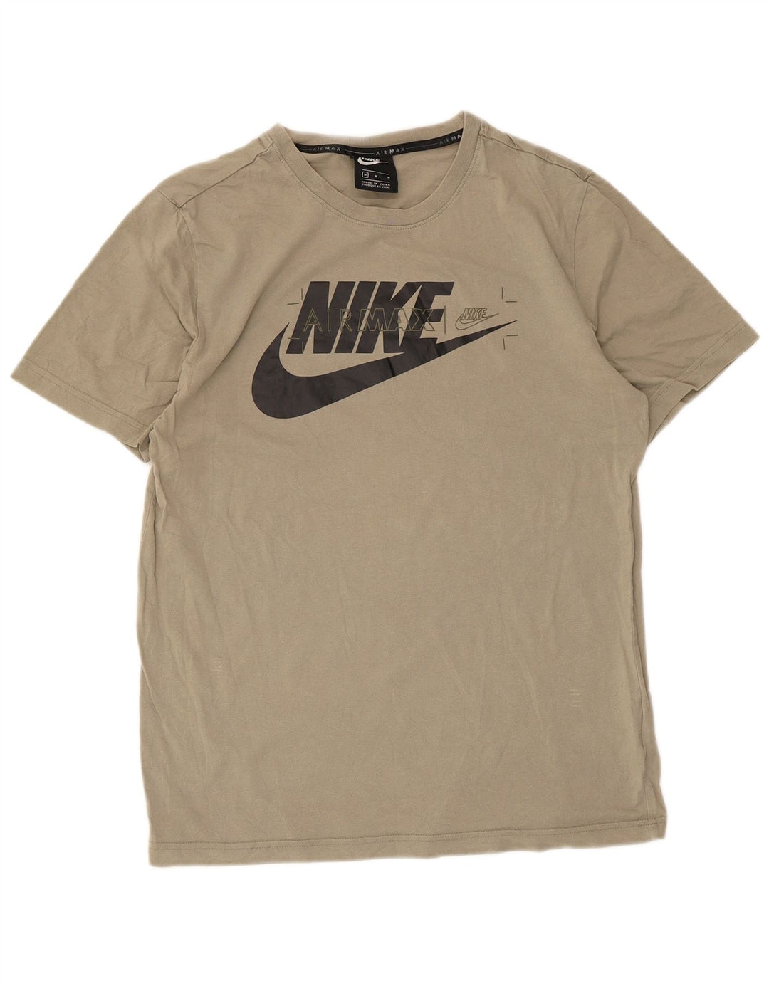 Męska koszulka z grafiką Nike, średnia, bawełniana khaki