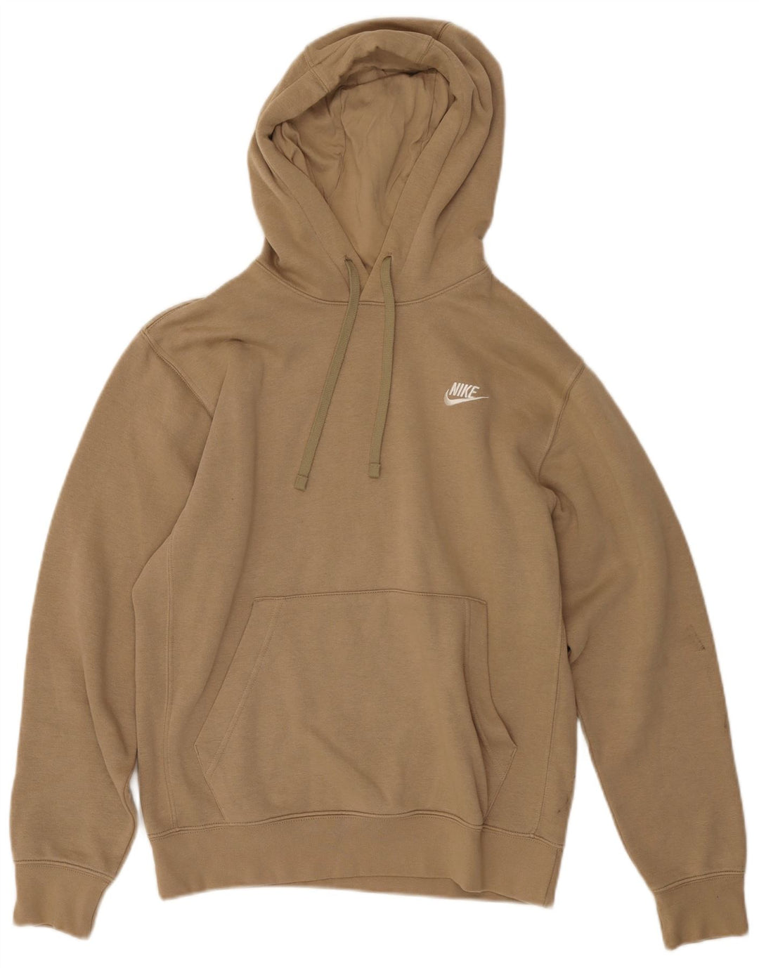 Męski sweter z kapturem Nike, mały, beżowy, bawełniany