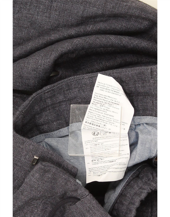 Męskie zwężane spodnie Chino HUGO BOSS IT 48 Medium W32 L30 Szary poliester