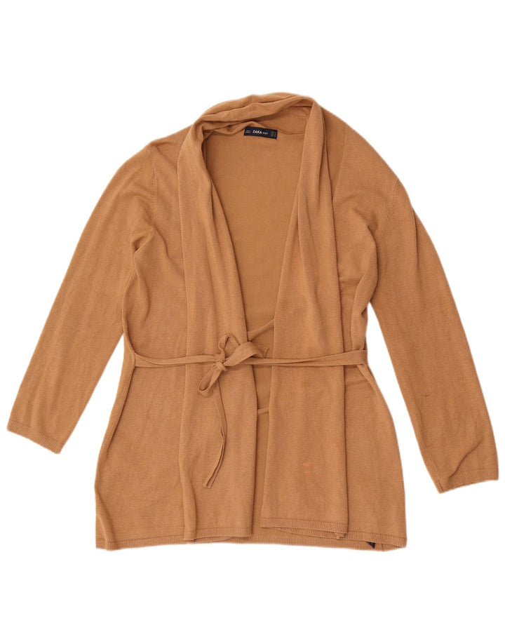 Sweter damski Zara Cardigan UK 12 Średni Beżowy Wiskoza