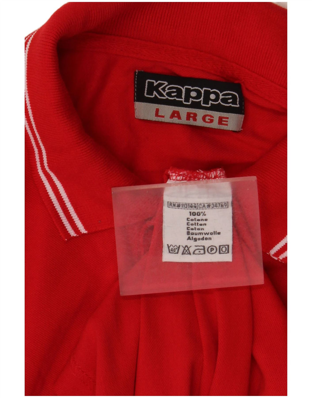 Męska koszulka polo Kappa, duża, czerwona, bawełniana