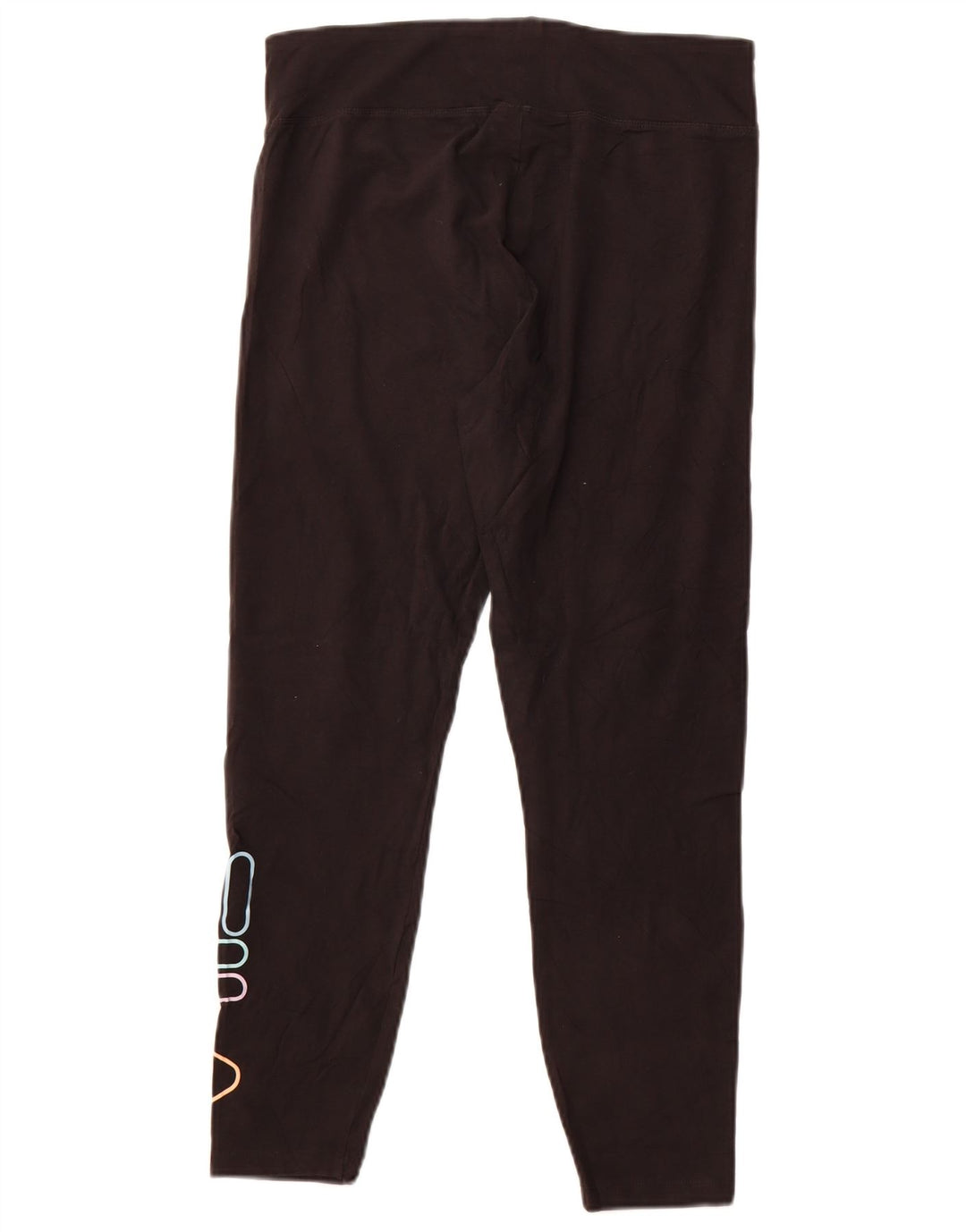 Damskie legginsy Fila Graphic Crop UK 14, duże, czarne, bawełniane