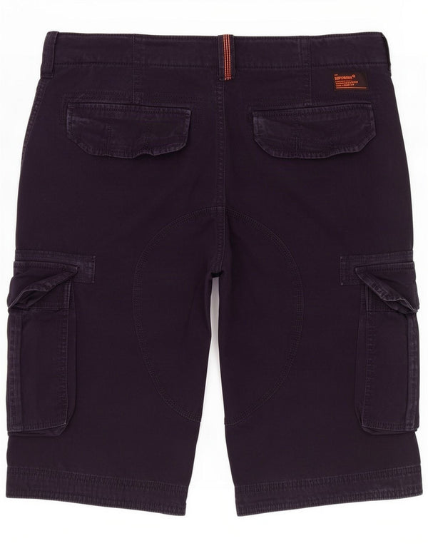 Superdry Mens Cargo Shorts Small W29 Navy Blue Cotton