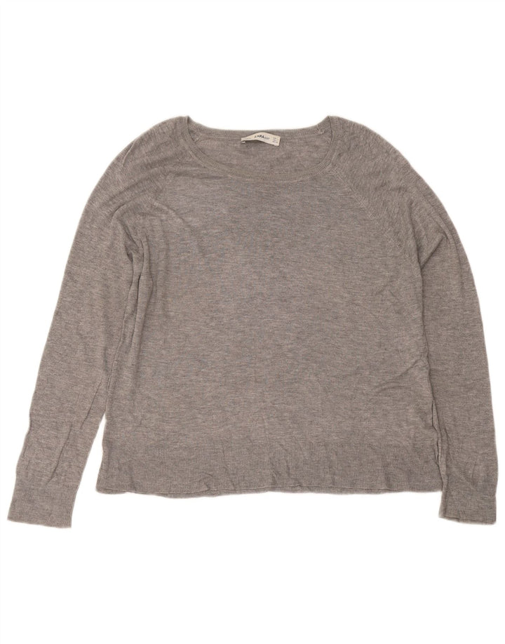 Bluzka damska Zara Top UK 14 Large Szara wiskoza