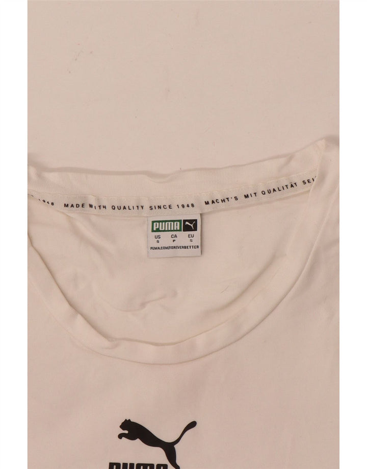 Damska koszulka Puma Crop Graphic Top UK 8 Small White