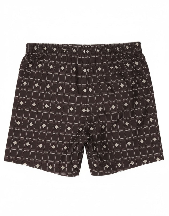 Męskie spodenki kąpielowe Nike, duże, brązowe, geometryczne, z poliestru