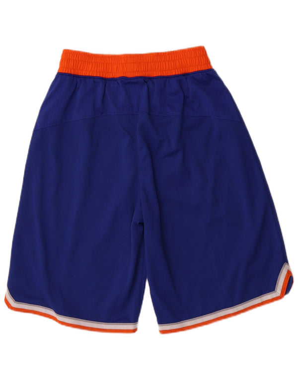 Męskie spodenki sportowe Adidas New York Knicks, mały, niebieski, poliester z blokami kolorów