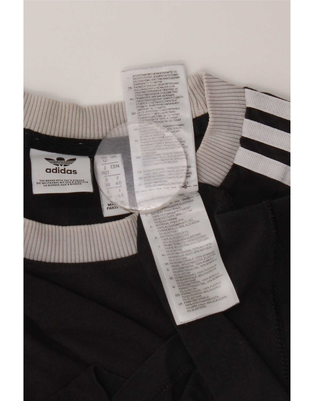 Damska koszulka Adidas Top UK 12, średnia czarna bawełna