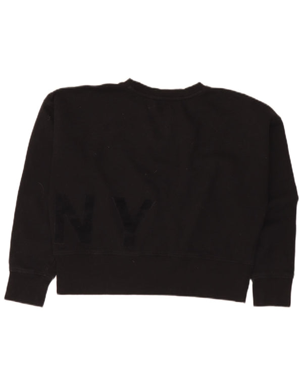 Damska bluza oversize Dkny Crop Graphic Jumper UK 10 Small Black