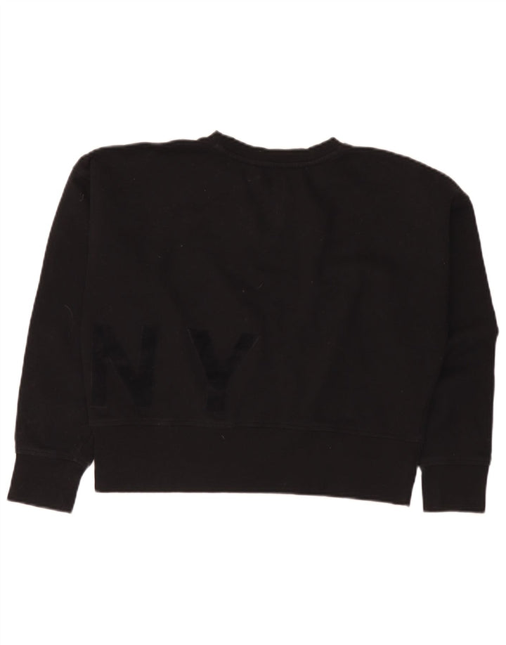 Damska bluza oversize Dkny Crop Graphic Jumper UK 10 Small Black