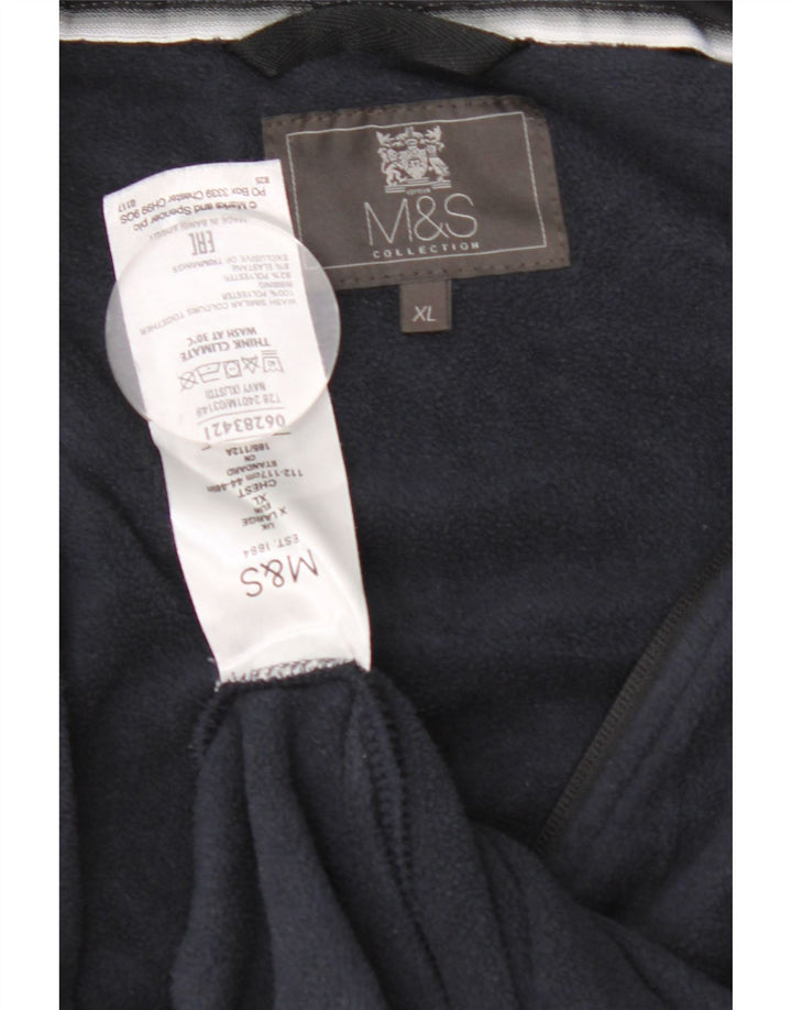 Męska kurtka polarowa Marks & Spencer UK 42 XL, granatowa, poliestrowa