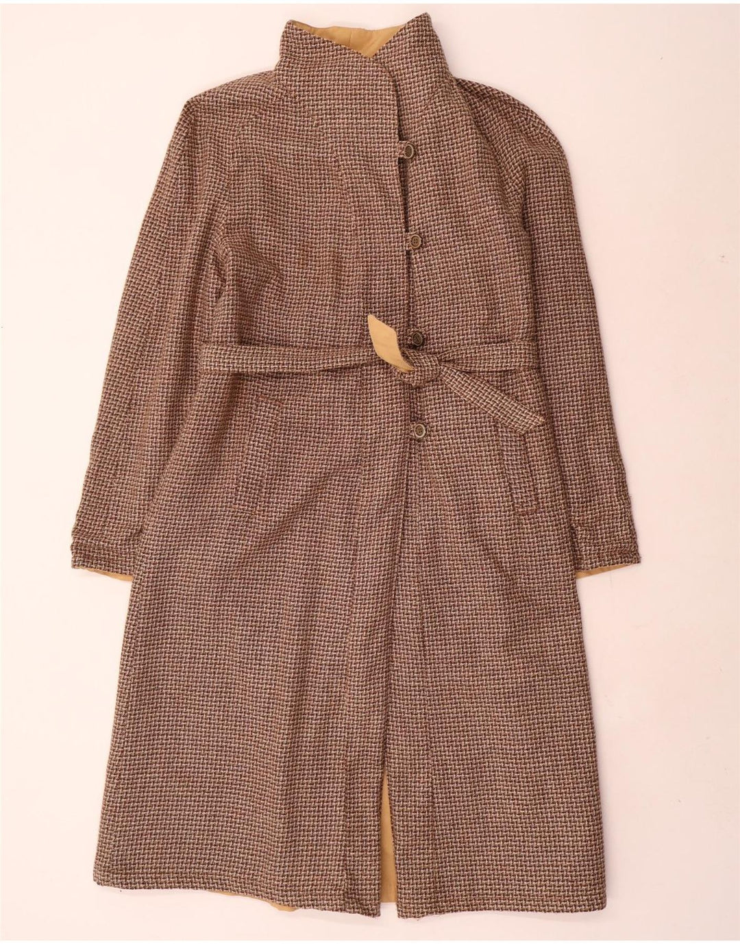 Dwustronny płaszcz damski w stylu vintage IT 42 średni beż