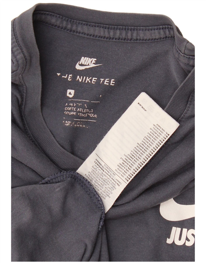 Męski T-shirt z grafiką Nike, duży, granatowy, bawełniany