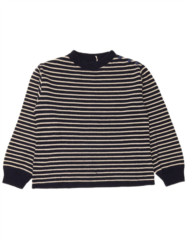 Sweter damski w stylu vintage, zapinany na guziki, UK 14, średni granatowy, morski