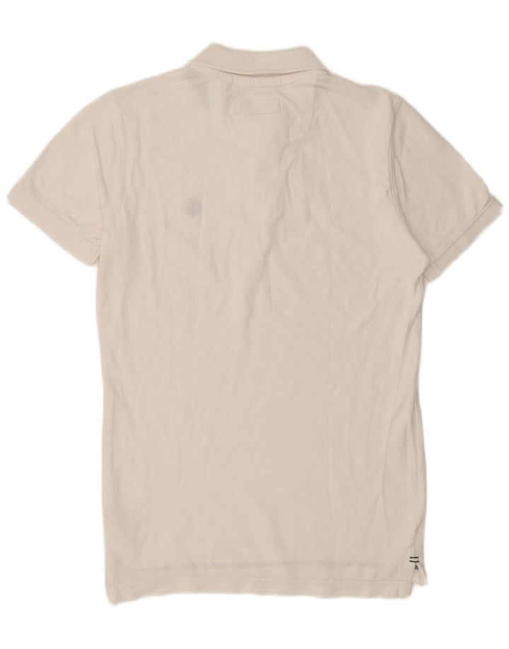 Męska koszulka polo Fat Face XS, biała, bawełniana