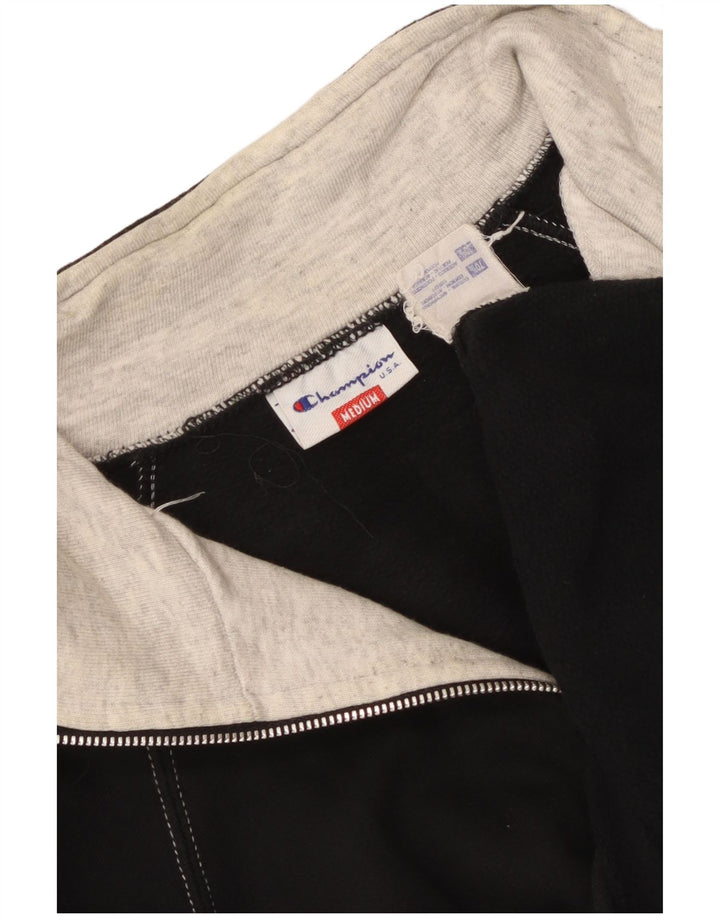 Męski sweter Champion z grafiką i zamkiem błyskawicznym, średni czarny, bawełniany