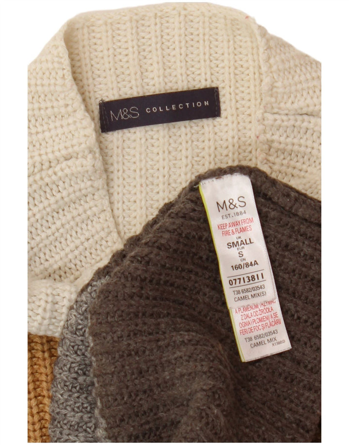 Marks & Spencer Damski sweter z golfem, UK 10, mały, wielokolorowy