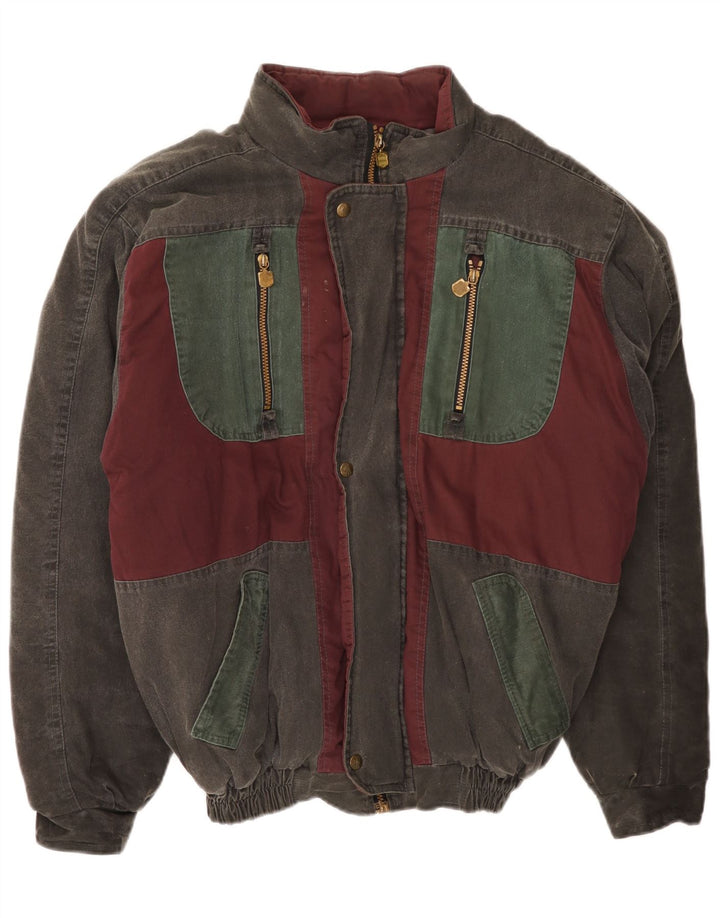 Męska ocieplana kurtka bomberka Whisper UK 40, duża, zielona, z blokami kolorów