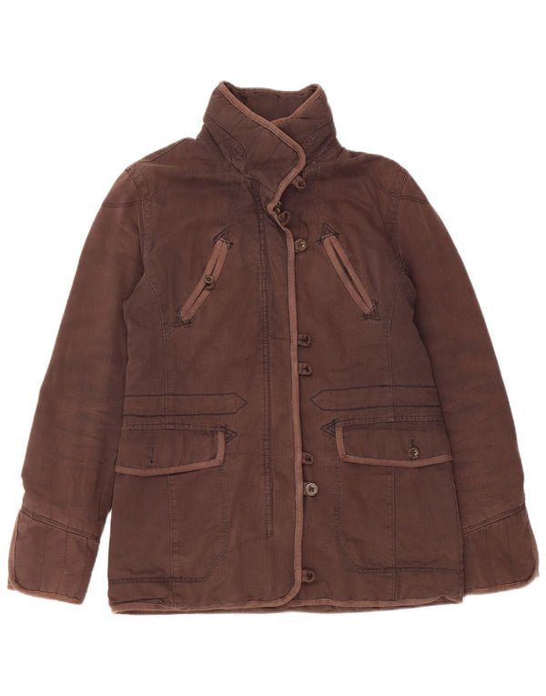 Damska kurtka wiatrówka Levi's UK 10 Small Brown w jodełkę