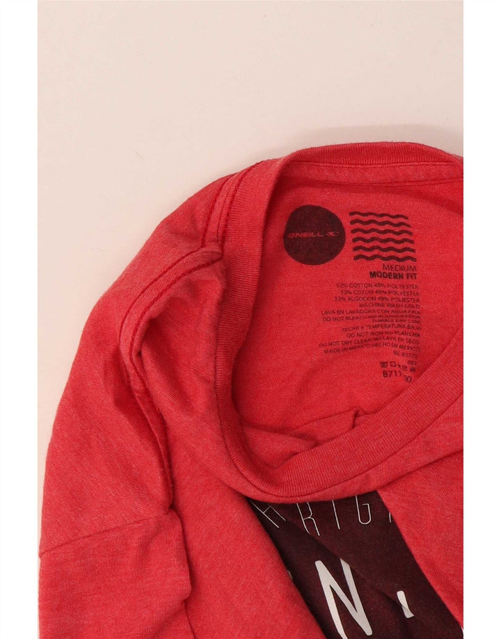 Męski T-shirt z grafiką O'Neill o nowoczesnym kroju, średni, czerwony, bawełniany