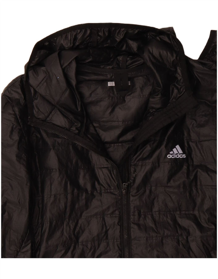 Męska kurtka bomber z kapturem Adidas UK 36 Mały czarny poliester