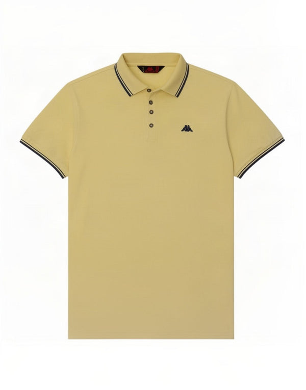 Męska koszulka polo Kappa 2XL Żółta bawełna