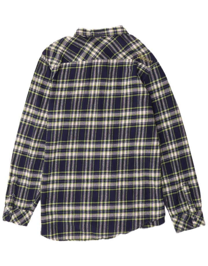 Koszula flanelowa męska QUIKSILVER XL, bawełniana w granatową kratkę