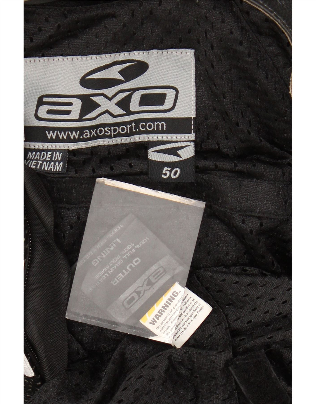 Kombinezon chłopięcy AXO z grafiką, 10-11 lat, czarny, skórzany motocykl z blokami kolorów