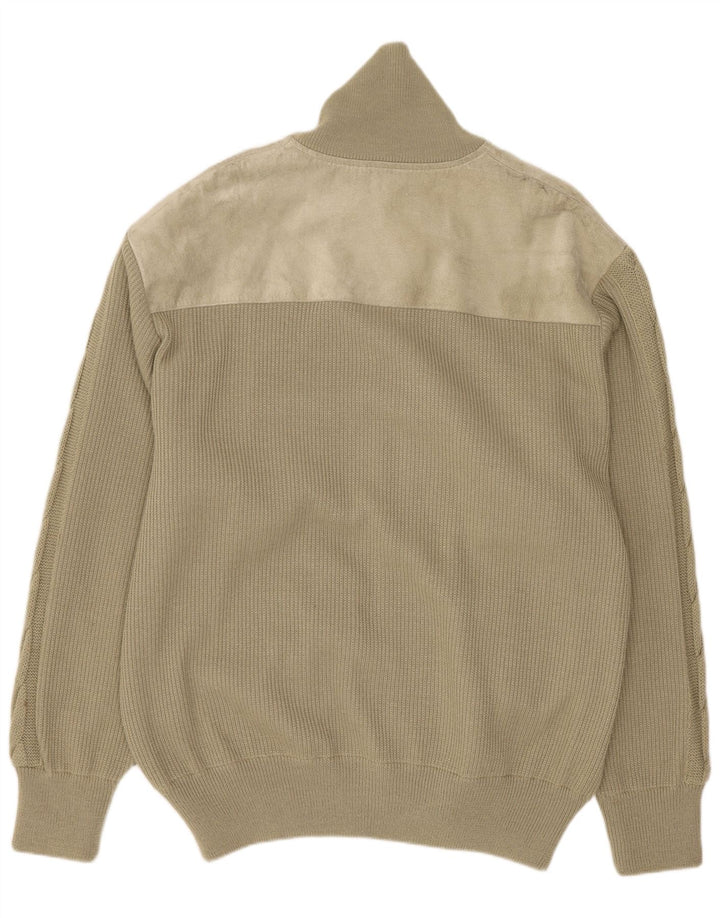 Męski sweter rozpinany Halfon, duży, khaki