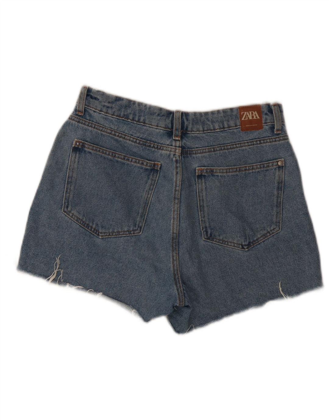 Damskie spodenki jeansowe Zara, małe, W26, niebieskie, bawełniane