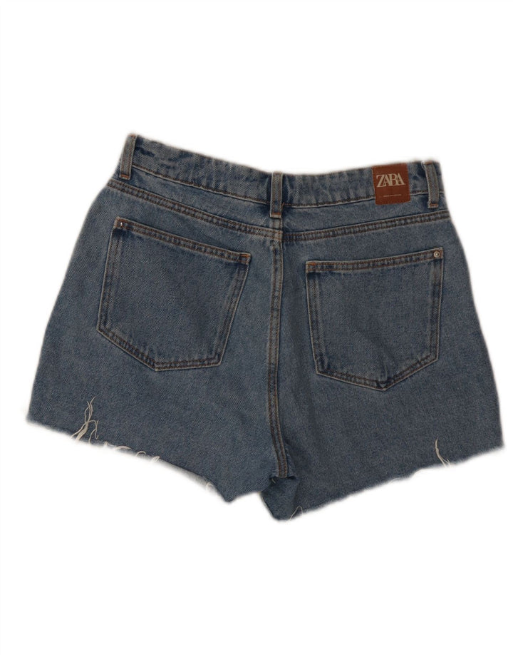 Damskie spodenki jeansowe Zara, małe, W26, niebieskie, bawełniane