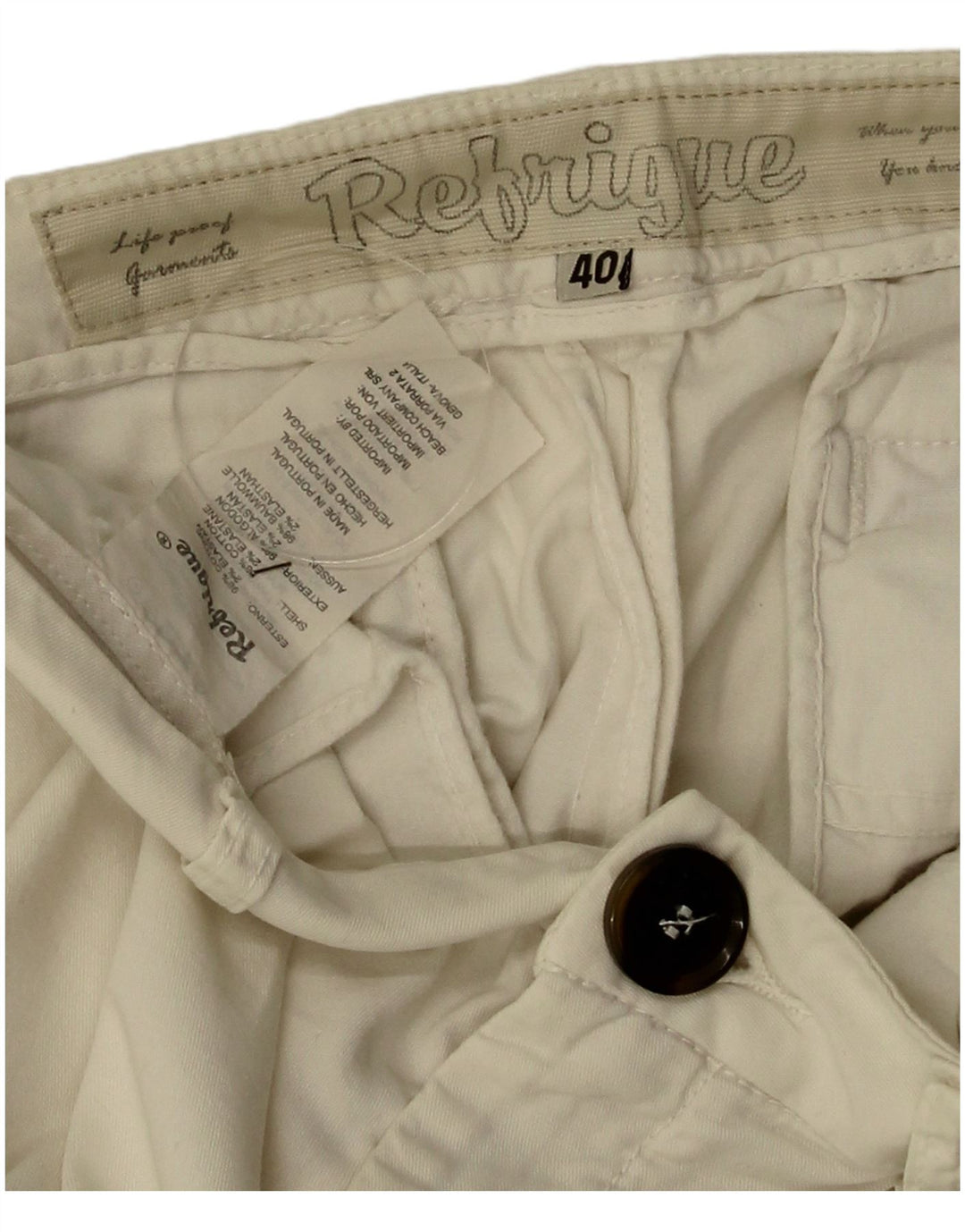Damskie spodenki Chino Refrigue EU 40 Medium W30 Beżowa bawełna