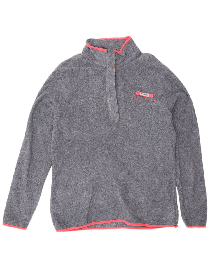 Damski sweter polarowy Columbia z guzikami pod szyją, UK 18 XL, szary poliester