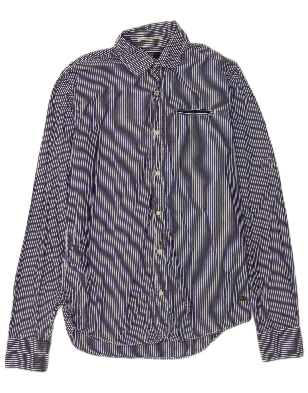 Koszula męska Scotch & Soda, mała, bawełniana w niebieskie paski