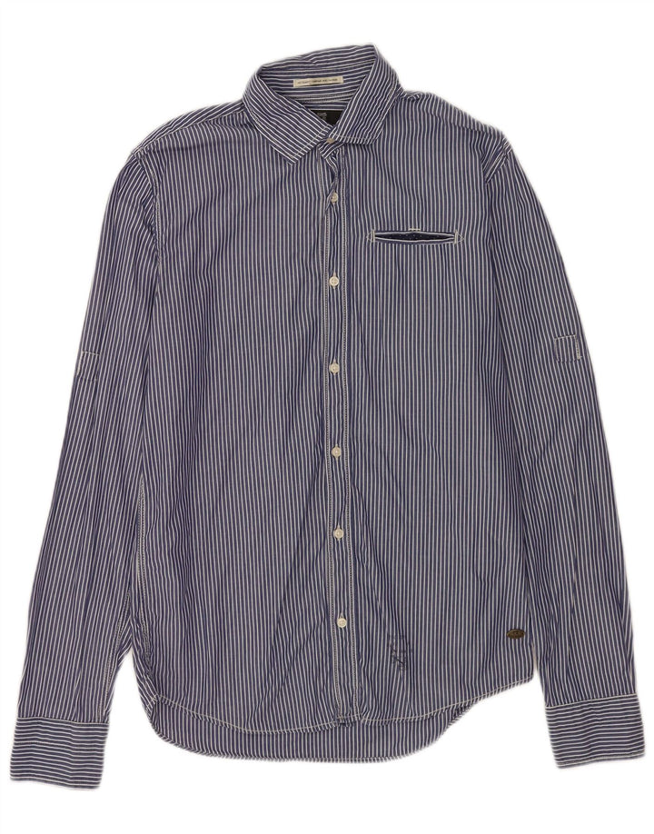 Koszula męska Scotch & Soda, mała, bawełniana w niebieskie paski