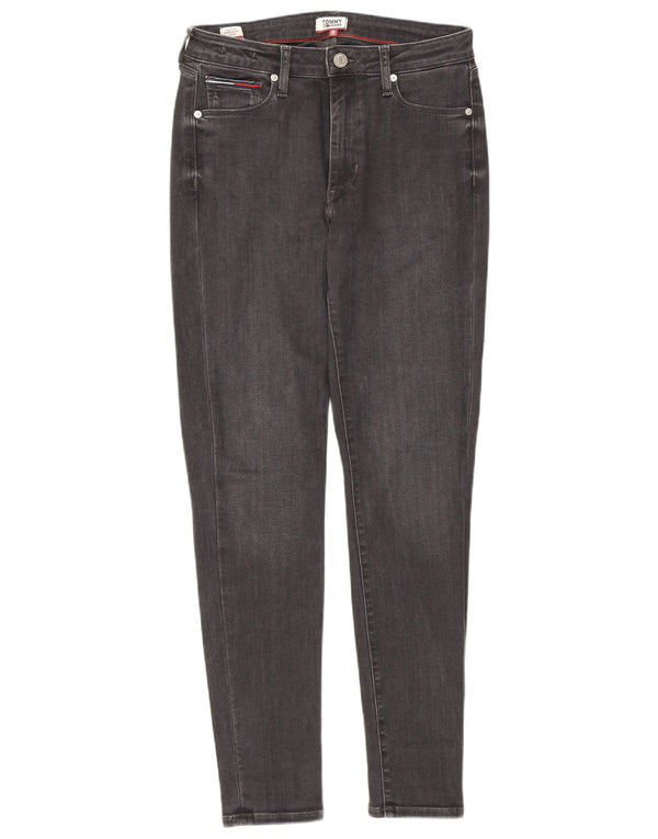 Damskie jeansy Tommy Hilfiger Super Skinny z wysokim stanem W28 L28 Szara bawełna